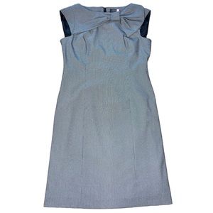 Tahari Arthur S Levine Black/Gray Print Bow Shoulder Cocktail Dress, Women’s 8